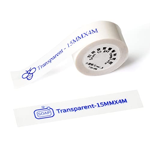 Qutie Blaue Schrift Etiketten Selbstklebend - 15mm Wasserdicht DIY Klebeetiketten, Kompatibel zum Qutie Etikettendrucker, Geeignet für Drucken Sie Barcode, Name, Datum, Preis, Farbige Schrift Qutie Blaue Schrift Etiketten Selbstklebend - 15mm Wasserdicht DIY Klebeetiketten, Kompatibel zum Qutie Etikettendrucker, Geeignet für Drucken Sie Barcode, Name, Datum, Preis, Farbige Schrift von prt