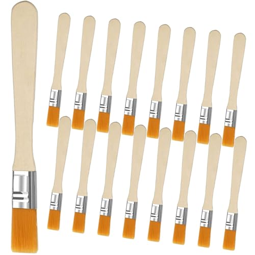 36 Stück Pinsel Malerpinsel 14mm flach Lackpinsel Farbe Streichen 13.5cm lang Fensterpinsel Flachpinsel mit Holzgriff Lasurpinsel für Kunst Malerbedarf Malerei DIY (Style 1) von prtsftrb