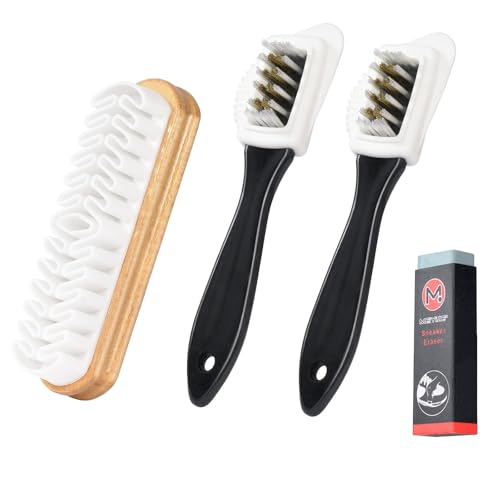 Wildlederbürste für Schuhe, Raulederbürste, Vielseitig Einsetzbare Raulederbürste, Schuhreiniger mit Messingborsten, mit Radiergummi, für Wildleder und Velour. von prtsftrb