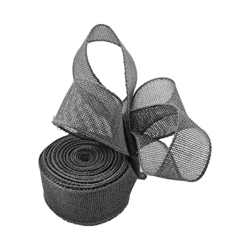 pson 1 Rolle 4,9 cm x 9,1 m Juteband für Bastelarbeiten, Kränze, Hochzeitsdekorationen, Baumschleifen und Urlaubsdekoration (grau) von pson