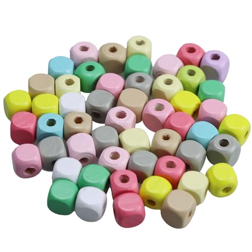 pson 100 Stück 10 x 10 mm gemischte Farben, würfelförmige Holzperlen, großes Loch, natürliche Holzperlen für Heimwerker, Armbänder, Halsketten, Schmuck, Bastelprojekte, Künstler pson 100 Stück 10 x 10 mm gemischte Farben, würfelförmige Holzperlen, großes Loch, natürliche Holzperlen für Heimwerker, Armbänder, Halsketten, Schmuck, Bastelprojekte, Künstler von pson