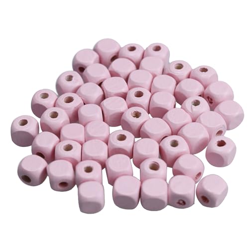 pson 100 Stück 10 x 10 mm rosa Würfel-Holz-Abstandshalter, großes Loch, natürliche Holzperlen für Heimwerker, Armbänder, Halsketten, Schmuck, Bastelprojekte, Künstler pson 100 Stück 10 x 10 mm rosa Würfel-Holz-Abstandshalter, großes Loch, natürliche Holzperlen für Heimwerker, Armbänder, Halsketten, Schmuck, Bastelprojekte, Künstler von pson
