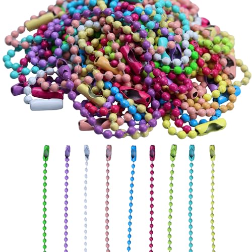 pson 100 Stück 12 cm lange farbige Kugel-Perlenketten, 2,4 mm Metall-Kugelkette, Halskette, Schmuckkugeln, Schlüsselanhänger für Hundemarke, DIY, Handwerk, Schmuckherstellung pson 100 Stück 12 cm lange farbige Kugel-Perlenketten, 2,4 mm Metall-Kugelkette, Halskette, Schmuckkugeln, Schlüsselanhänger für Hundemarke, DIY, Handwerk, Schmuckherstellung von pson