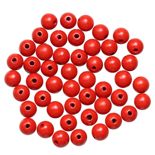 pson 100 Stück 16 mm große, rote runde Holzperlen, großes Loch, natürliche Holzperlen für Heimwerker, Armbänder, Halsketten, Schmuck, Bastelprojekte, Künstler pson 100 Stück 16 mm große, rote runde Holzperlen, großes Loch, natürliche Holzperlen für Heimwerker, Armbänder, Halsketten, Schmuck, Bastelprojekte, Künstler von pson