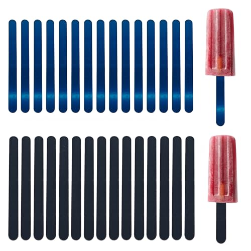 pson 30 Stück 11,4 cm große, wiederverwendbare lebensmittelechte Stieleisstäbchen aus Acryl, für selbstgemachte Desserts, Cake-Pops, Süßigkeitenherstellung, Back- und Bastelprojekte (schwarz) von pson