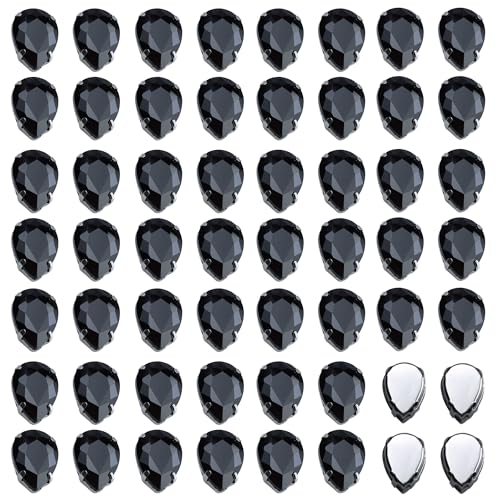 pson 50 Stück Strasssteine zum Aufnähen, 13 x 18 mm, schwarze große Strasssteine mit Nählöchern für Kleidung, Handwerk, Kleidung, Schuhe, Kleidung pson 50 Stück Strasssteine zum Aufnähen, 13 x 18 mm, schwarze große Strasssteine mit Nählöchern für Kleidung, Handwerk, Kleidung, Schuhe, Kleidung von pson