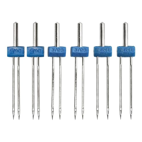 pson Doppelstricknadeln für Nähmaschine, Doppel-Stretchnadeln für Haushaltsnähmaschinen, 3 verschiedene Größen 2,0/90, 3,0/90, 4,0/90, 6 Stück pson Doppelstricknadeln für Nähmaschine, Doppel-Stretchnadeln für Haushaltsnähmaschinen, 3 verschiedene Größen 2,0/90, 3,0/90, 4,0/90, 6 Stück von pson
