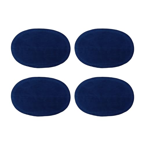 pson Ellenbogen- und Knieflicken, oval, Wildleder, 14 x 9 cm, für Kleidung, Reparaturflicken für Pullover, Jacken, Jeans, 2 Paar (blau) von pson
