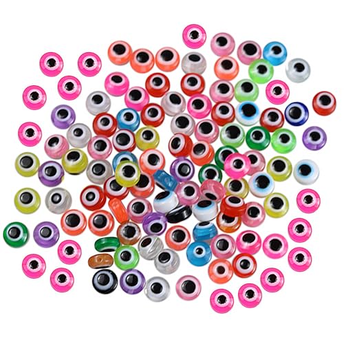 pson Evil Eye Perlen, gemischte Farben, flach, rund, Evil Eye, Abstandshalter, Perlen für DIY, Kunsthandwerk, Armband, Halskette, Ohrringe, 250 Stück pson Evil Eye Perlen, gemischte Farben, flach, rund, Evil Eye, Abstandshalter, Perlen für DIY, Kunsthandwerk, Armband, Halskette, Ohrringe, 250 Stück von pson