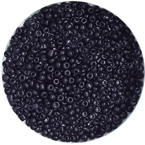 pson Glasperlen, Rocailles, 4 mm, Schwarz, für kleine Pony-Perlen, Armband, Halskette, Abstandshalter für Schmuckherstellung, DIY, Handwerk, 1200 Stück pson Glasperlen, Rocailles, 4 mm, Schwarz, für kleine Pony-Perlen, Armband, Halskette, Abstandshalter für Schmuckherstellung, DIY, Handwerk, 1200 Stück von pson