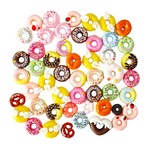 pson Niedliche Harz-Anhänger, flache Rückseite, zufällige Bastelbedarf für Scrapbooking, Haarspangen, Handyhüllen-Dekoration, Lila, 50 Stück von pson
