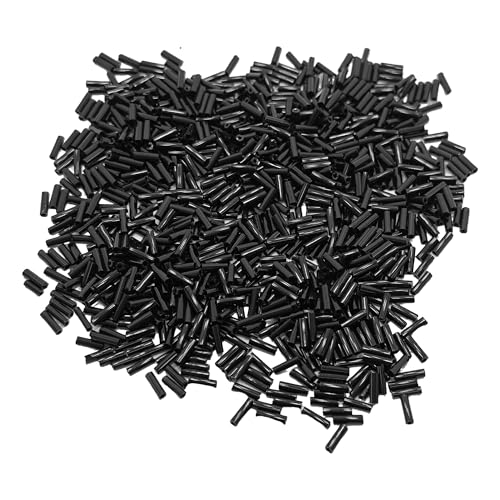 pson Röhrenförmige Glasperlen für Schmuckherstellung, Bastelarbeiten und Bekleidungszubehör, 1000 Stück/30 g, Schwarz pson Röhrenförmige Glasperlen für Schmuckherstellung, Bastelarbeiten und Bekleidungszubehör, 1000 Stück/30 g, Schwarz von pson