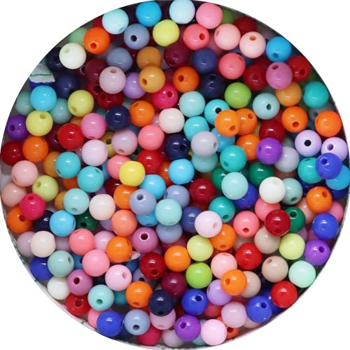pson Runde Acrylperlen, 8 mm, glatte Acrylperlen, gemischte Farben, lose runde Abstandshalter, Kaugummi-Perlen für Schmuck, Armband, Halskette, Ohrringe, DIY, Handwerk, 500 Stück pson Runde Acrylperlen, 8 mm, glatte Acrylperlen, gemischte Farben, lose runde Abstandshalter, Kaugummi-Perlen für Schmuck, Armband, Halskette, Ohrringe, DIY, Handwerk, 500 Stück von pson