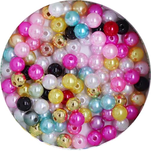 pson Runde Kunststoff-Perlen, 8 mm, gemischte Farben, glatt, lose, runde Abstandshalter, Perlen für Schmuck, Armbänder, Halsketten, Ohrringe, DIY, Handwerk, 300 Stück pson Runde Kunststoff-Perlen, 8 mm, gemischte Farben, glatt, lose, runde Abstandshalter, Perlen für Schmuck, Armbänder, Halsketten, Ohrringe, DIY, Handwerk, 300 Stück von pson