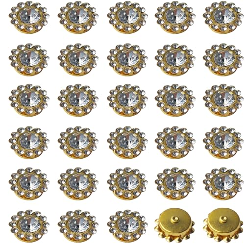 pson Strass-Kristalle in Blumenform, zum Aufnähen mit Metallkrallenfassung, für selbstgemachte Kleidung, Schmuck, Stirnbänder, Handwerk und Nähprojekte, 100 Stück (weiß) von pson