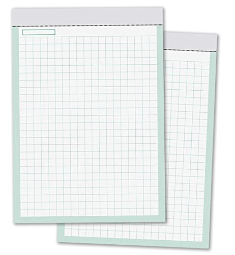 2 Block Notes Notizbuch A4 aus Papier mit Einband aus halbstarrem Karton. 50 Blatt kariert. (A4 (21 x 29,7 cm) von pubblimania