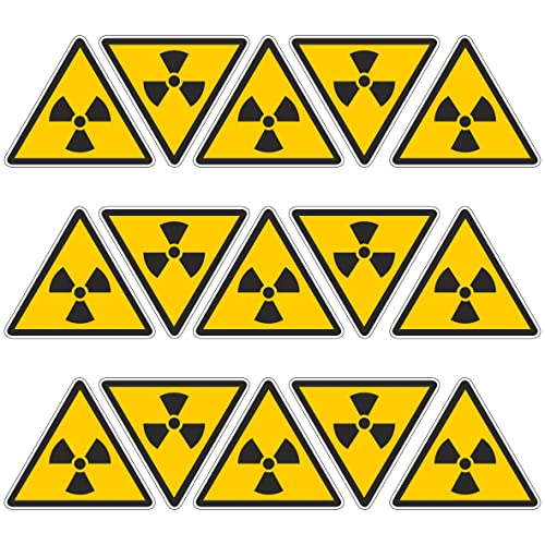 pubblimania Radioaktive Substanzen – 15 Gefahrenaufkleber 5 x 5,7 cm (15 radioaktive Substanzen) von pubblimania