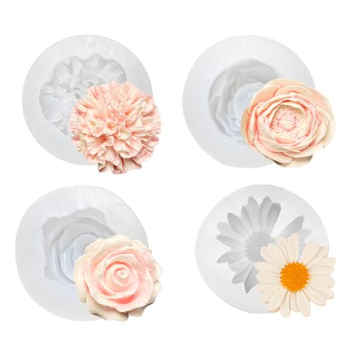 4 Stück Rosen Kerzenform Silikon,Daisy Silicone Kerzenform, Silikonformen Gießformen Kerzen Blumen, für DIY Kerzen und Harzdeko 4 Stück Rosen Kerzenform Silikon,Daisy Silicone Kerzenform, Silikonformen Gießformen Kerzen Blumen, für DIY Kerzen und Harzdeko von puiaxod