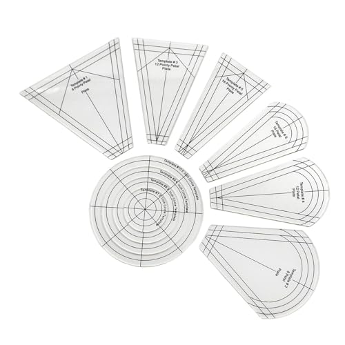 10 Stück/Set, normale Plattenvorlagen, Quilt-Lineal, Nähen, Patchwork-Vorlagen, einfach zu verwenden zum Quilten und Basteln von pumpumlia