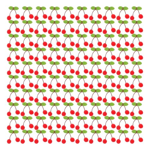 100 Stück weiche Polyester-Kirschblatt-Pompons, Bastelzubehör für Haarspangen, Schmuckherstellung, Kirschen, Anhänger zum Basteln 100 Stück weiche Polyester-Kirschblatt-Pompons, Bastelzubehör für Haarspangen, Schmuckherstellung, Kirschen, Anhänger zum Basteln von pumpumlia