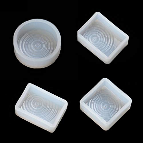 4 x hohle Harzformen für Ohrringe, Schmuck, Epoxid-Silikon, Gießformen, Wasserform, Harz-Ohrringformen von pumpumlia