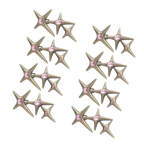 8 Paar Stern-Taillenspanner für Jeans, Röcke, verstellbare Hosen, Taillenverlängerungen, Knopf, kein Nähen erforderlich, Jeansknopf, modische Hosenschnalle von pumpumlia