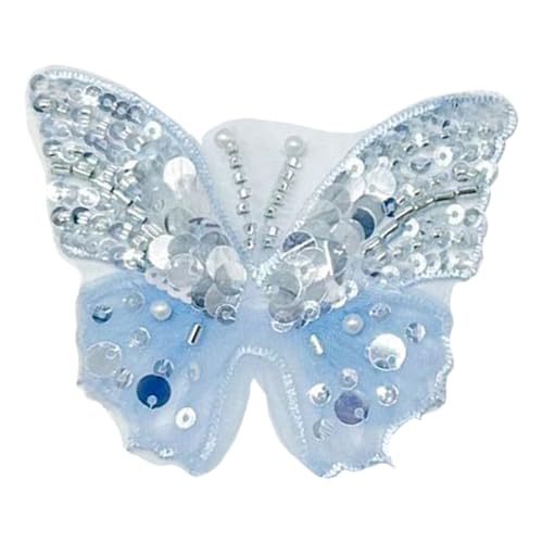 Auffällige Schmetterlings-Stoffapplikation mit Pailletten, zum Aufnähen für Hochzeit/Abendkleid, Kleidungsflicken Auffällige Schmetterlings-Stoffapplikation mit Pailletten, zum Aufnähen für Hochzeit/Abendkleid, Kleidungsflicken von pumpumlia