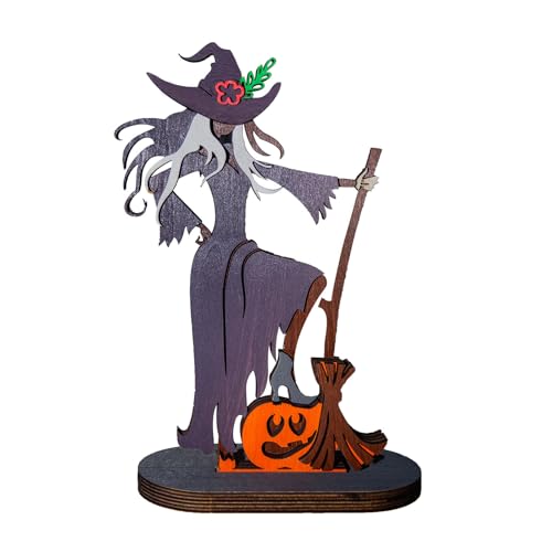 Halloween-Holzdekorationen, Tischdekoration, Basteldekorationen, gestufte Tablett-Dekorationen für Zuhause, Innenbereich, Halloween-Holzdekorationen von pumpumlia