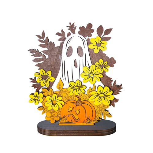 Halloween-Holzdekorationen, Tischdekoration, Basteldekorationen, gestufte Tablett-Dekorationen für Zuhause, Innenbereich, Halloween-Holzdekorationen von pumpumlia