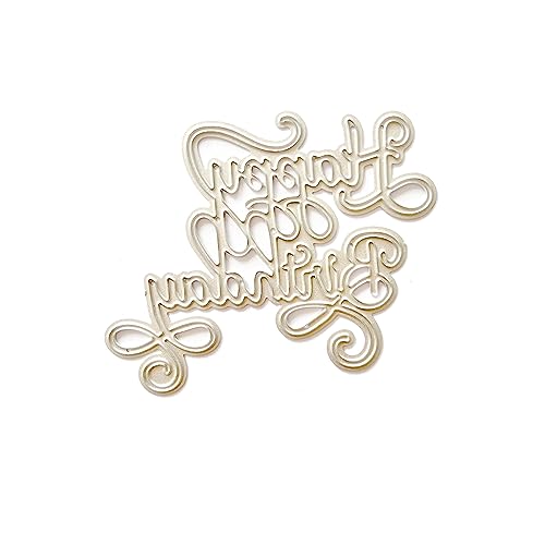 Metall-Stanzformen "Happy Birthday" Stanzschablonen Stanzschablone für Sammelalben, Alben, Papierkarten, Prägung, Scrapbooking, Schablone von pumpumlia