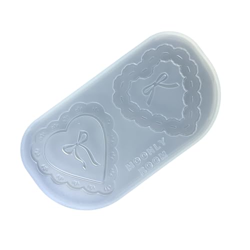 Silikonform für handgefertigte Spitze, Herz, Schleife, Anhänger, Zubehör, Epoxidharz, Schmuckform, dekorativer Schlüsselanhänger von pumpumlia