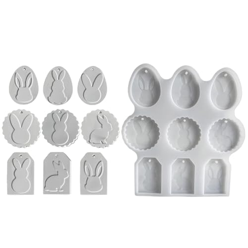 Silikonform zum einfachen Entformen von einzigartigen Hasen, Eiern, Anhängern, Osterdekoration, Hasen, Ornamenten Silikonform zum einfachen Entformen von einzigartigen Hasen, Eiern, Anhängern, Osterdekoration, Hasen, Ornamenten von pumpumlia