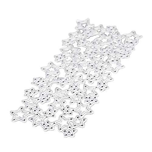 Stanzschablonen mit ausgehöhlten Sternen, Karbonstahl, dekorative Prägepapier-Stanzform für Kartenherstellung, Scrapbooking, Stanzform von pumpumlia