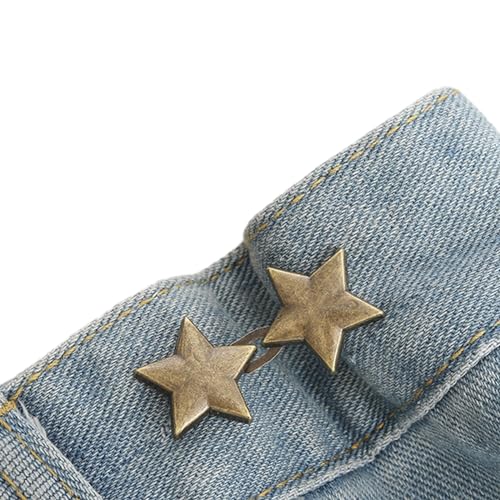 Sternenganliegender Taillenknopf, kein Nähen, Taillenknöpfe, Jeansknopfnadeln, verstellbare Taillenschnalle, Knopf, Hosennadel Sternenganliegender Taillenknopf, kein Nähen, Taillenknöpfe, Jeansknopfnadeln, verstellbare Taillenschnalle, Knopf, Hosennadel von pumpumlia