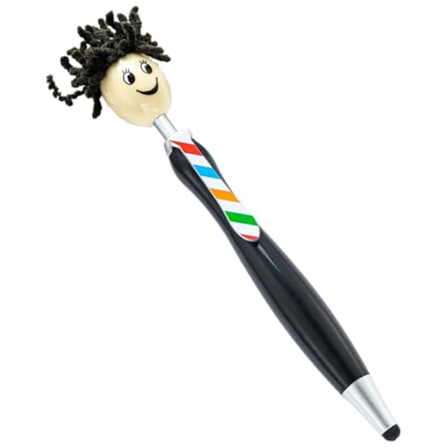 pumpumlia 10 x einziehbarer Kugelschreiber mit Touchscreen-Spitze, Kugelschreiber, Touchscreen-Stift, reibungsloses Schreiben von pumpumlia