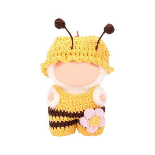 pumpumlia Häkelpuppen-Kleidungs-Set mit Schritt-für-Schritt-Anleitung (evtl. nicht in deutscher Sprache), Hakengarn, Nadel, Strickzubehör für Anfänger von pumpumlia