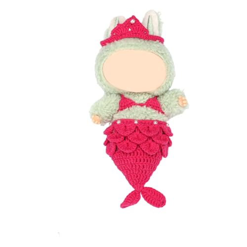 pumpumlia Häkelpuppen-Kleidungs-Set mit Schritt-für-Schritt-Anleitung (evtl. nicht in deutscher Sprache), Hakengarn, Nadel, Strickzubehör für Anfänger von pumpumlia