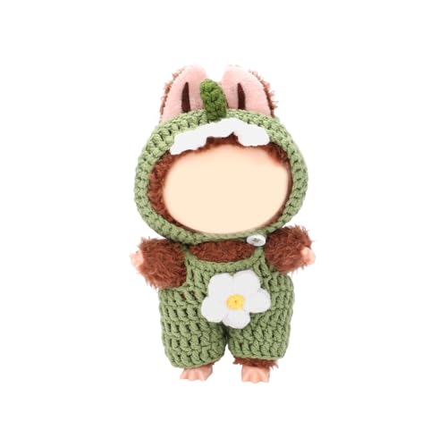 pumpumlia Häkelpuppen-Kleidungs-Set mit Schritt-für-Schritt-Anleitung (evtl. nicht in deutscher Sprache), Hakengarn, Nadel, Strickzubehör für Anfänger von pumpumlia