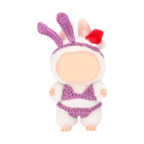 pumpumlia Häkelpuppen-Kleidungs-Set mit Schritt-für-Schritt-Anleitung (evtl. nicht in deutscher Sprache), Hakengarn, Nadel, Strickzubehör für Anfänger von pumpumlia