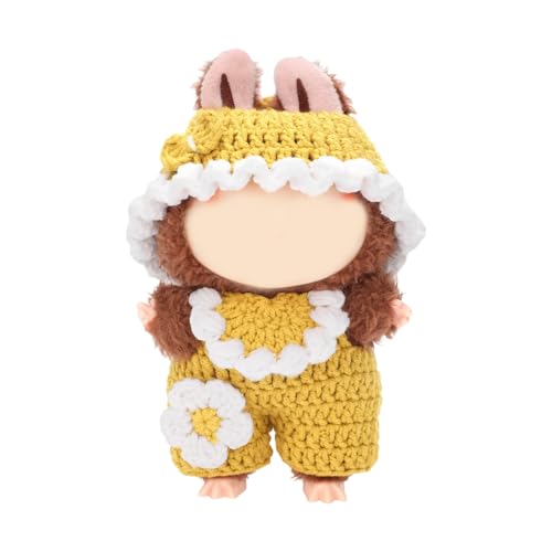 pumpumlia Häkelpuppen-Kleidungs-Set mit Schritt-für-Schritt-Anleitung (evtl. nicht in deutscher Sprache), Hakengarn, Nadel, Strickzubehör für Anfänger von pumpumlia
