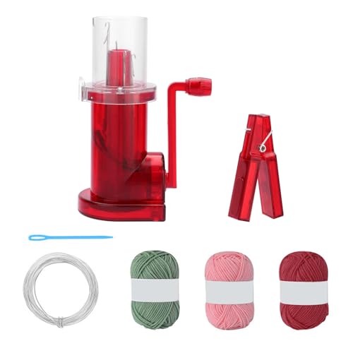 pumpumlia Haushalts-Handspulen, Strickmaschinen-Werkzeug-Set, einfaches Weben, Stricknadel, Faden, Haushaltsspulen, Strickmaschine, einfaches Weben von pumpumlia