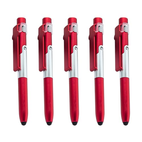 pumpumlia Mehrzweck-Kugelschreiber mit Stift, LED-Licht, faltbarer Handyhalter, Business-Stift für Büroangestellte, 5 Stück von pumpumlia