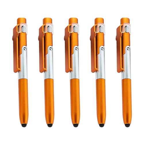 pumpumlia Mehrzweck-Kugelschreiber mit Stift, LED-Licht, faltbarer Handyhalter, Business-Stift für Büroangestellte, 5 Stück von pumpumlia