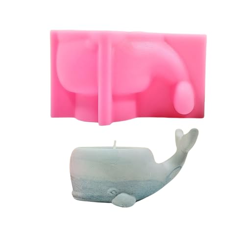pumpumlia Silikonformen, Wal-Blumentöpfe, Tasse, Gipsguss, Epoxidharz, Bastelbedarf, Wal, Pflanze, Blumentöpfe, Tasse, Gips von pumpumlia