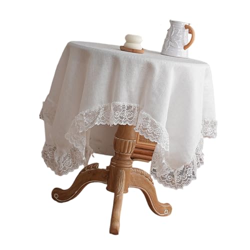 pumpumlia Tischdecke aus Polyester mit Spitzenbesatz, atmungsaktiv und maschinenwaschbar, für Partys, Heimdekoration, Spitzen-Tischläufer pumpumlia Tischdecke aus Polyester mit Spitzenbesatz, atmungsaktiv und maschinenwaschbar, für Partys, Heimdekoration, Spitzen-Tischläufer von pumpumlia