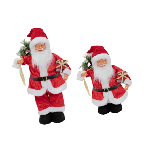 pumpumlia Versenkbare Weihnachtsmann-Figur mit flexiblem Design für Familienaktivitäten und platzsparende Dekoration, Weihnachtsfeier, Dekoration mit flexibler Höhe von pumpumlia