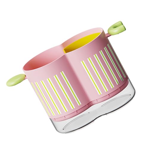 pumpumlia Zweikammer-Küchenutensilienhalter mit Ablauflöchern und 2 Gittern, Essstäbchen-Käfig, hygienische Arbeitsplatte, Wasserablauf, Utensilienhalter pumpumlia Zweikammer-Küchenutensilienhalter mit Ablauflöchern und 2 Gittern, Essstäbchen-Käfig, hygienische Arbeitsplatte, Wasserablauf, Utensilienhalter von pumpumlia