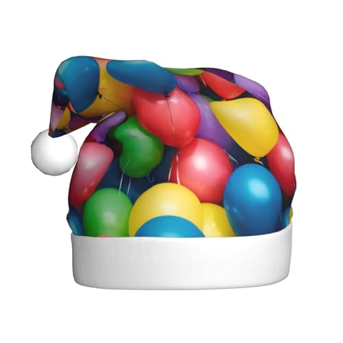 pvinnk Bunte Luftballons, blauer Himmel, Weihnachtsmütze, Zubehör für Erwachsene, Feiertage und Weihnachtsfeiern pvinnk Bunte Luftballons, blauer Himmel, Weihnachtsmütze, Zubehör für Erwachsene, Feiertage und Weihnachtsfeiern von pvinnk