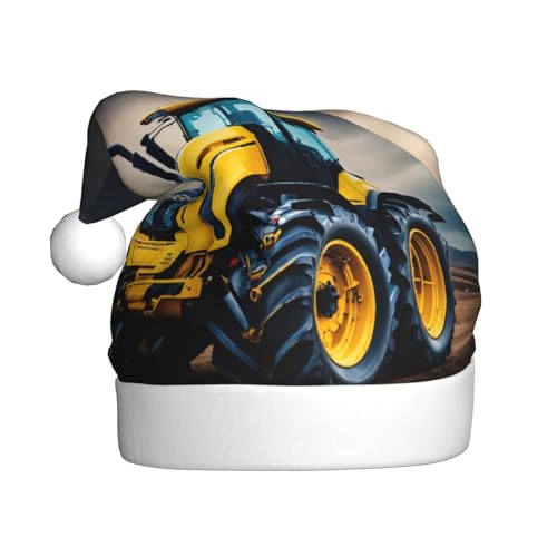 pvinnk Company Bauernhof-Traktor-Druck, Weihnachtsmütze, Zubehör für Erwachsene Feiertage und Weihnachtsfeiern von pvinnk