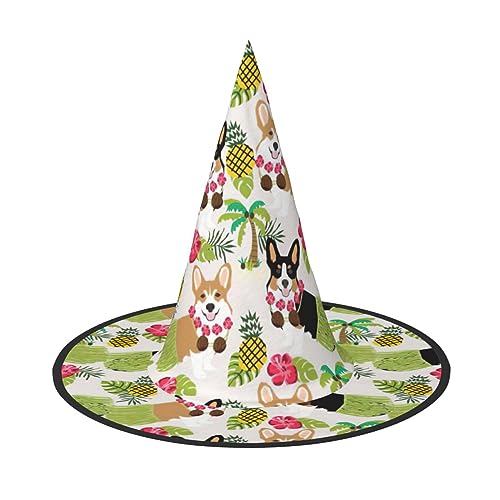 pvinnk Corgi Hawaiianischer tropischer Sommer-Ananas-Druck über lebendigem Karneval Halloween Hut Erwachsene Kostüm Zubehör für Mottopartys pvinnk Corgi Hawaiianischer tropischer Sommer-Ananas-Druck über lebendigem Karneval Halloween Hut Erwachsene Kostüm Zubehör für Mottopartys von pvinnk